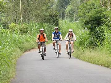 cycling tour in rural bali